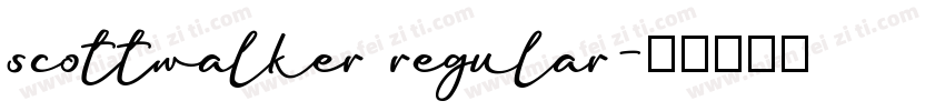 scottwalker regular字体转换